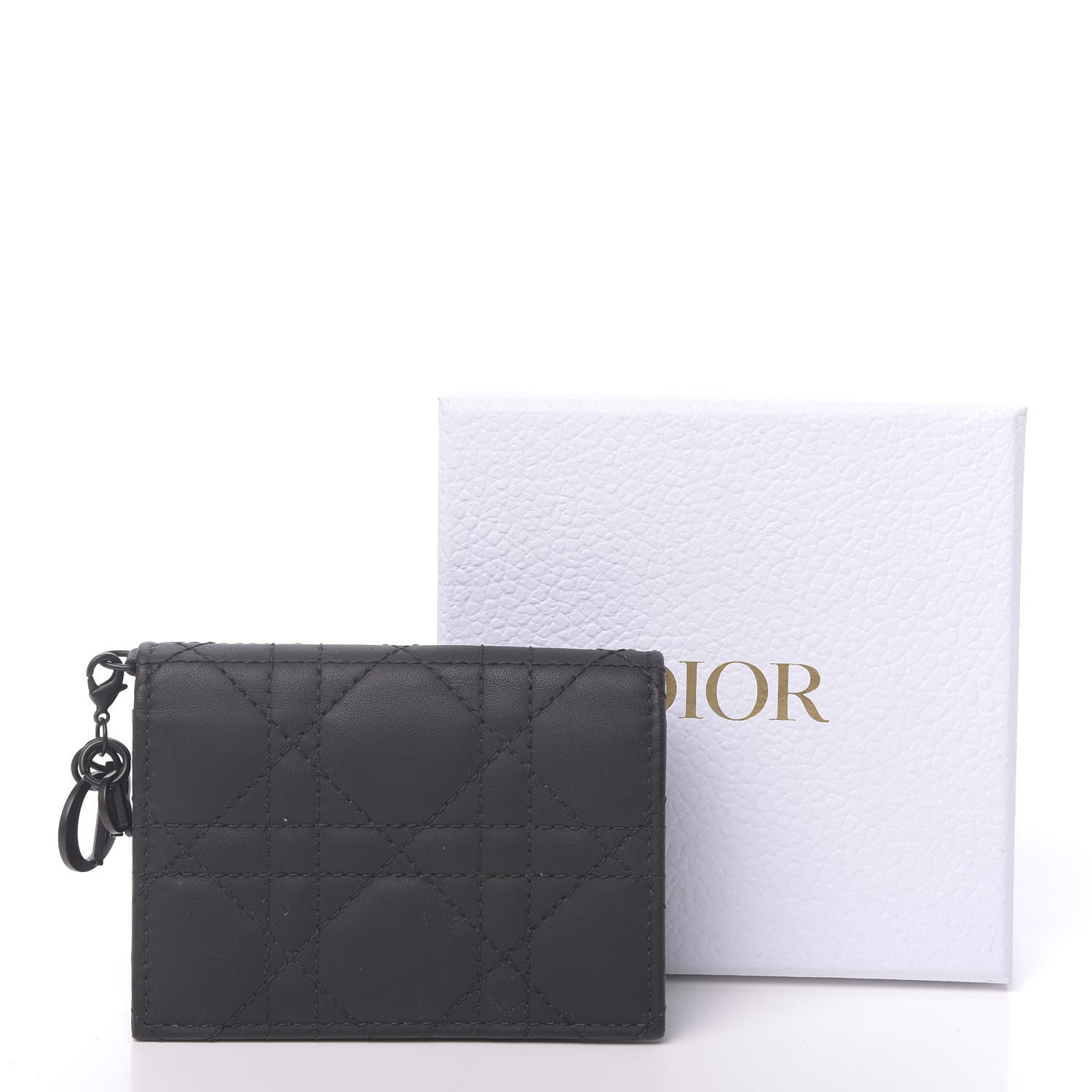 Christian Dior Ultra Matte Calfskin Small Lady Dior Flap Card Holder Black 8 of 8