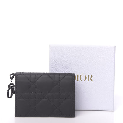 Christian Dior Ultra Matte Calfskin Small Lady Dior Flap Card Holder Black 8 of 8