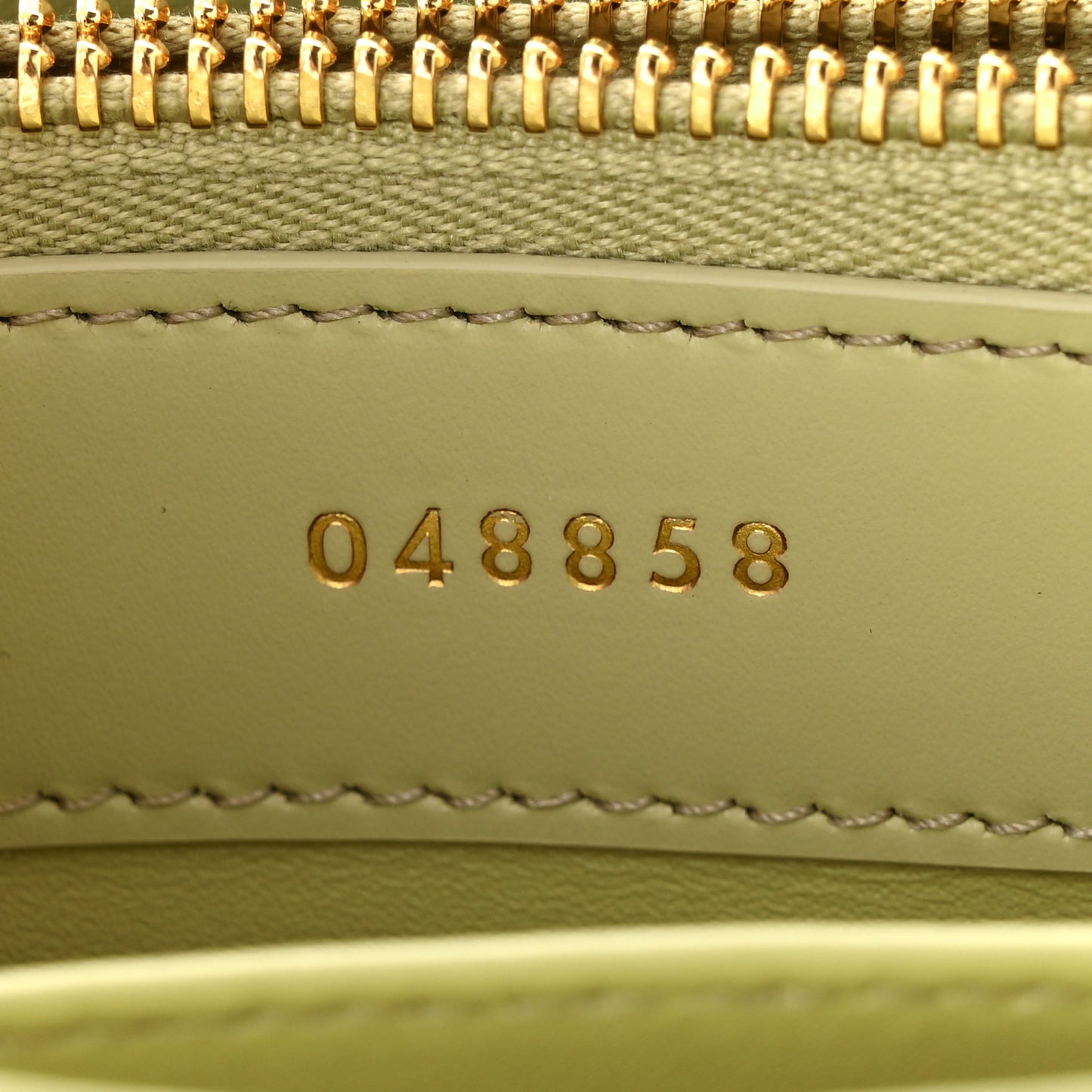 Satinated Calfskin Mini 16 Top Handle Bag Almond Green