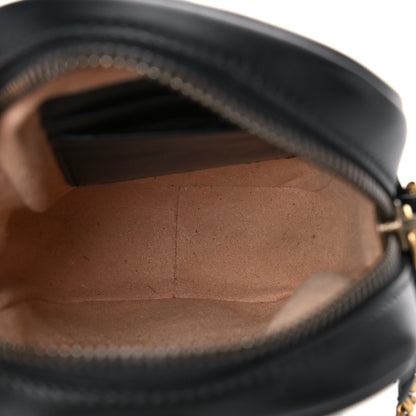 Gucci Calfskin Matelasse Mini GG Marmont Crossbody Bag Black 5 of 11