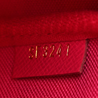 Louis Vuitton Damier Azur 2021 Christmas Animation Hollywood Mini Pochette Accessories Fuchsia 7 of 11