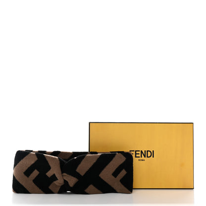 Fendi Wool FF Logo Headband Tobacco 5 of 5
