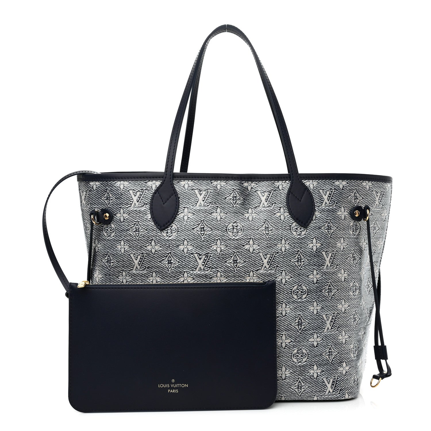 Louis Vuitton Monoglam Neverfull MM Blue 1 of 11