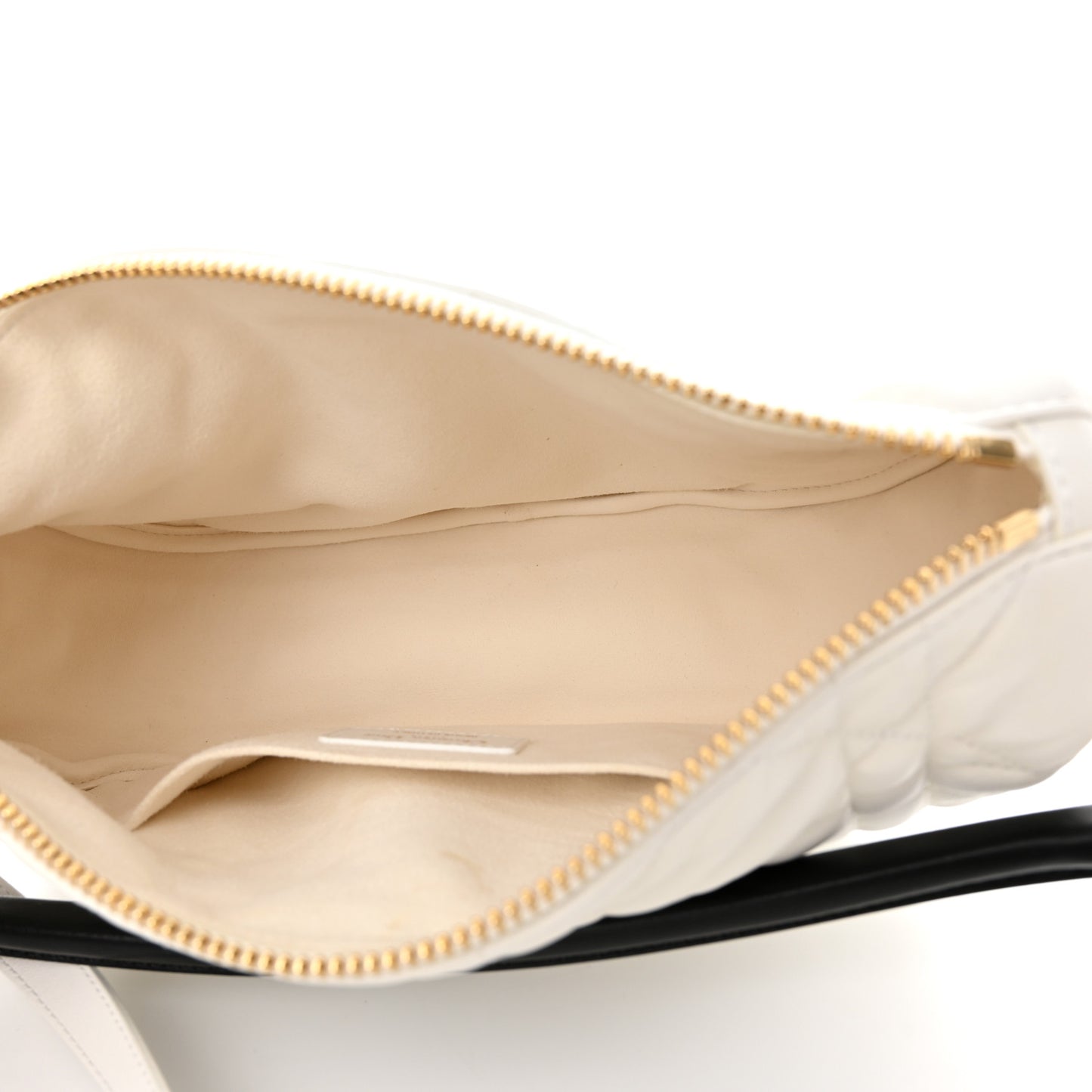Lambskin Cannage Medium Dior Vibe Hobo Bag White
