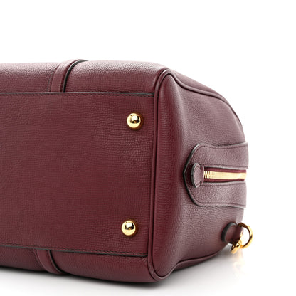 Burberry Derby Calfskin Medium Alchester Bowling Bag Mahogany Red 10 of 10