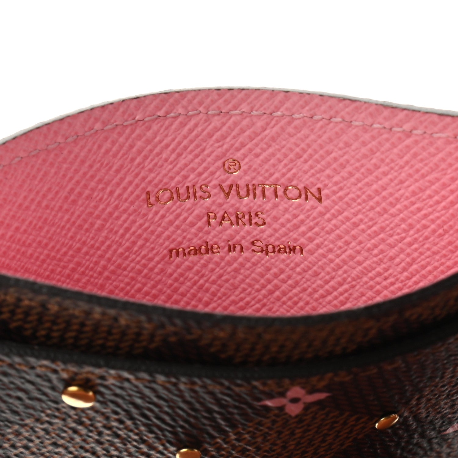 Louis Vuitton Damier Ebene Studded Card Holder 5 of 6