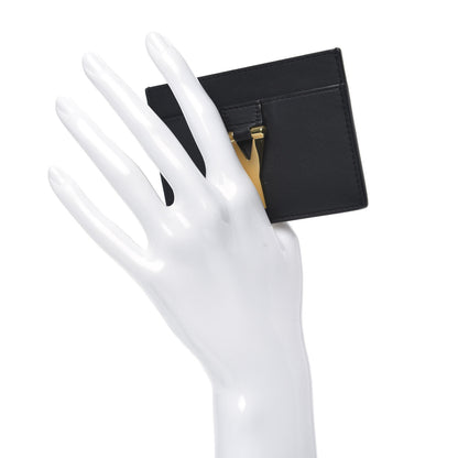Saint Laurent Calfskin Classic Y Card Case Black 2 of 5