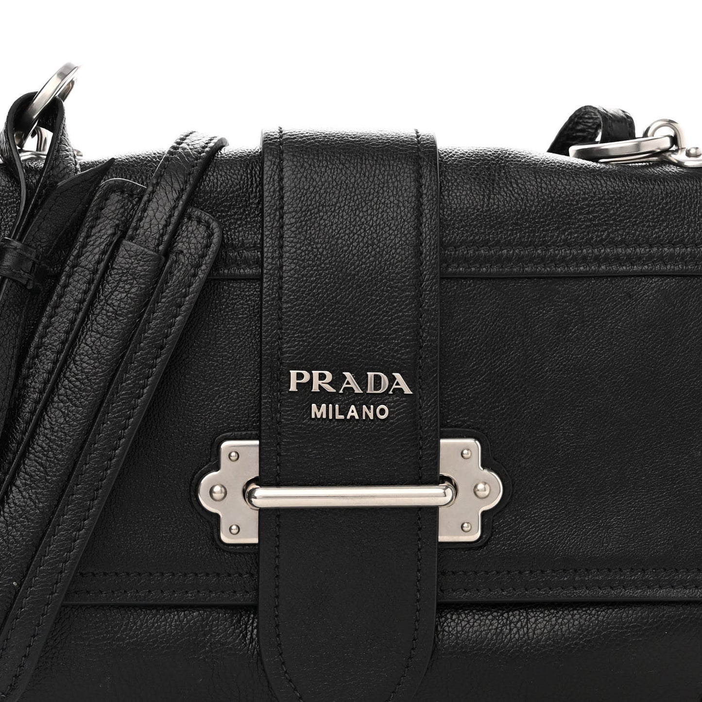 Glace Calfskin Large Soft Cahier Bag Black