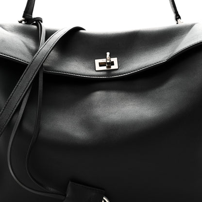 Balenciaga Natural Smooth Calfskin Medium Rodeo Top Handle Handbag Black 7 of 9