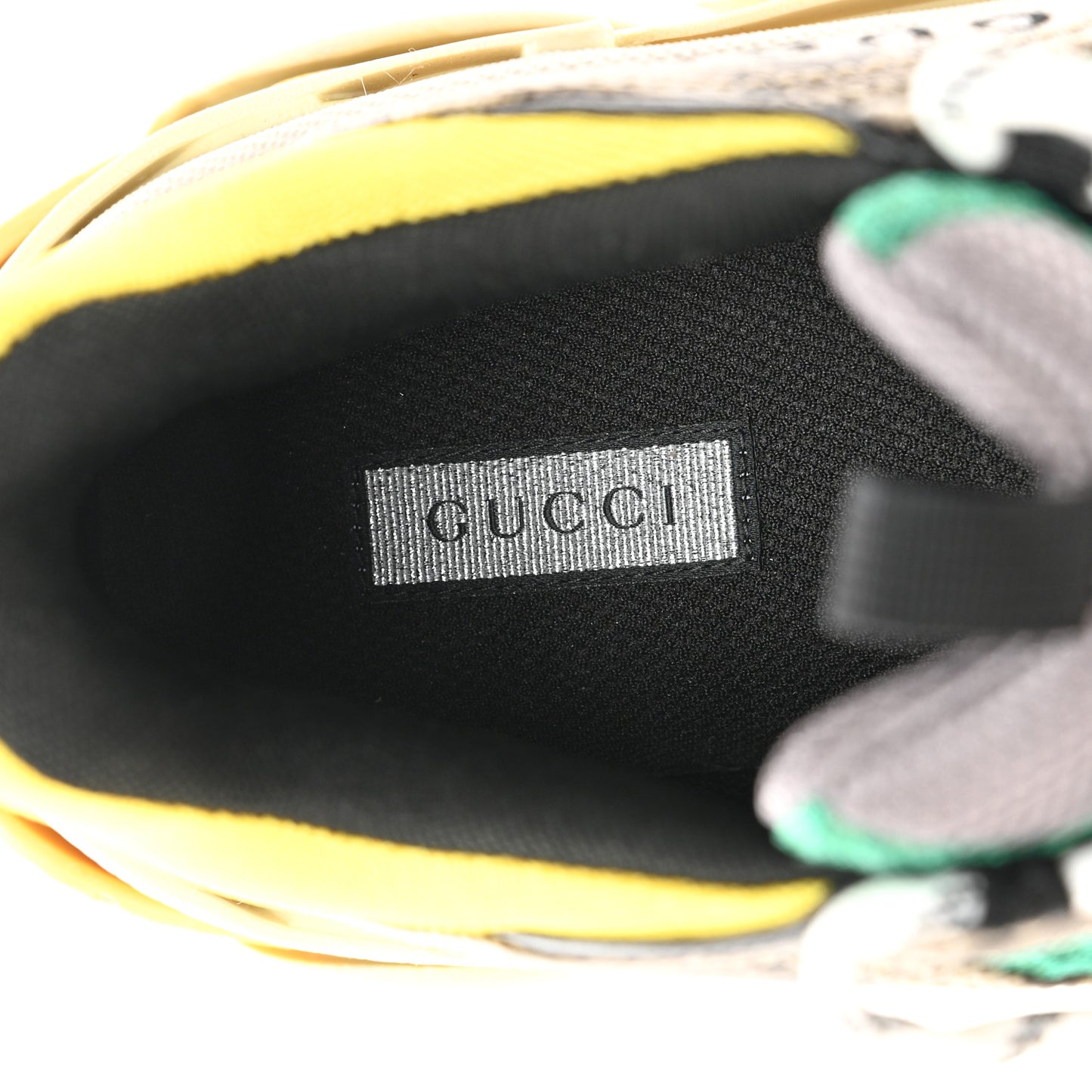 X GUCCI Maxi GG Supreme Monogram Mens Triple S Sneakers 40 Beige Ebony Black Green