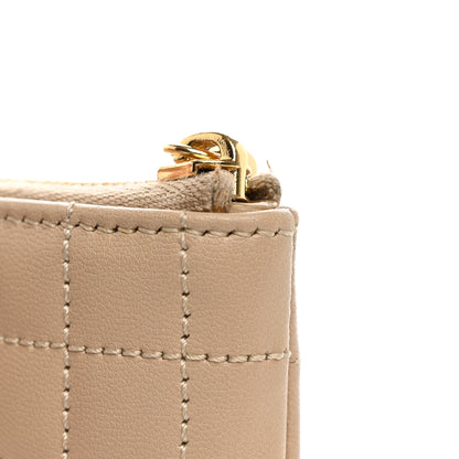 Celine Calfskin Quilted C Charm Coin Card Pouch Nude 10 of 11