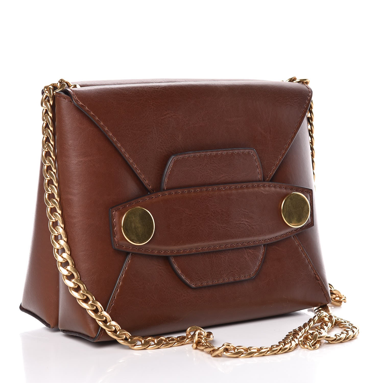 Stella McCartney Eco Alter Nappa Small Popper Shoulder Bag Cognac 3 of 10