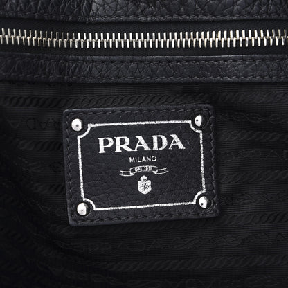 Prada Vitello Daino Shoulder Bag Black 7 of 8