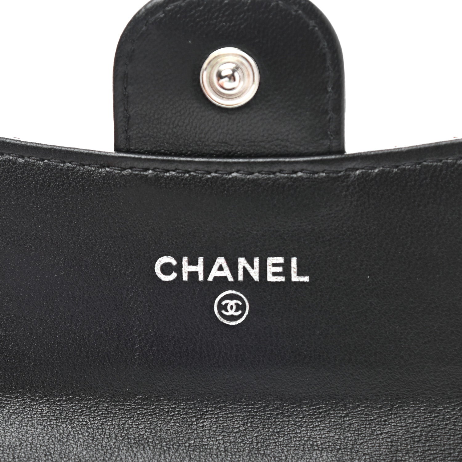 Chanel Lambskin Quilted Flap Card Holder Wallet So Black 6 of 9