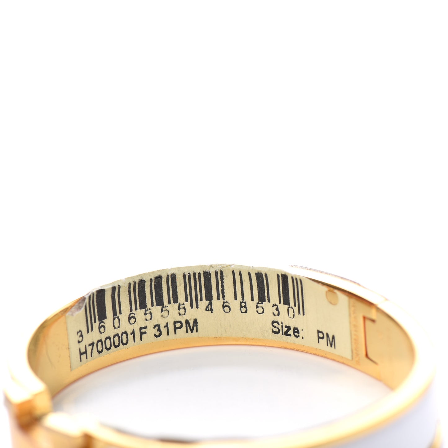 Enamel Narrow Clic Clac H Bracelet PM White