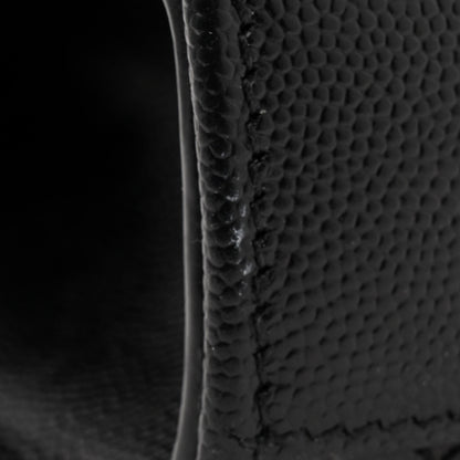 Saint Laurent Grain De Poudre Textured Mixed Matelasse Triquilt Small Monogram Monochrome Satchel Black 11 of 12