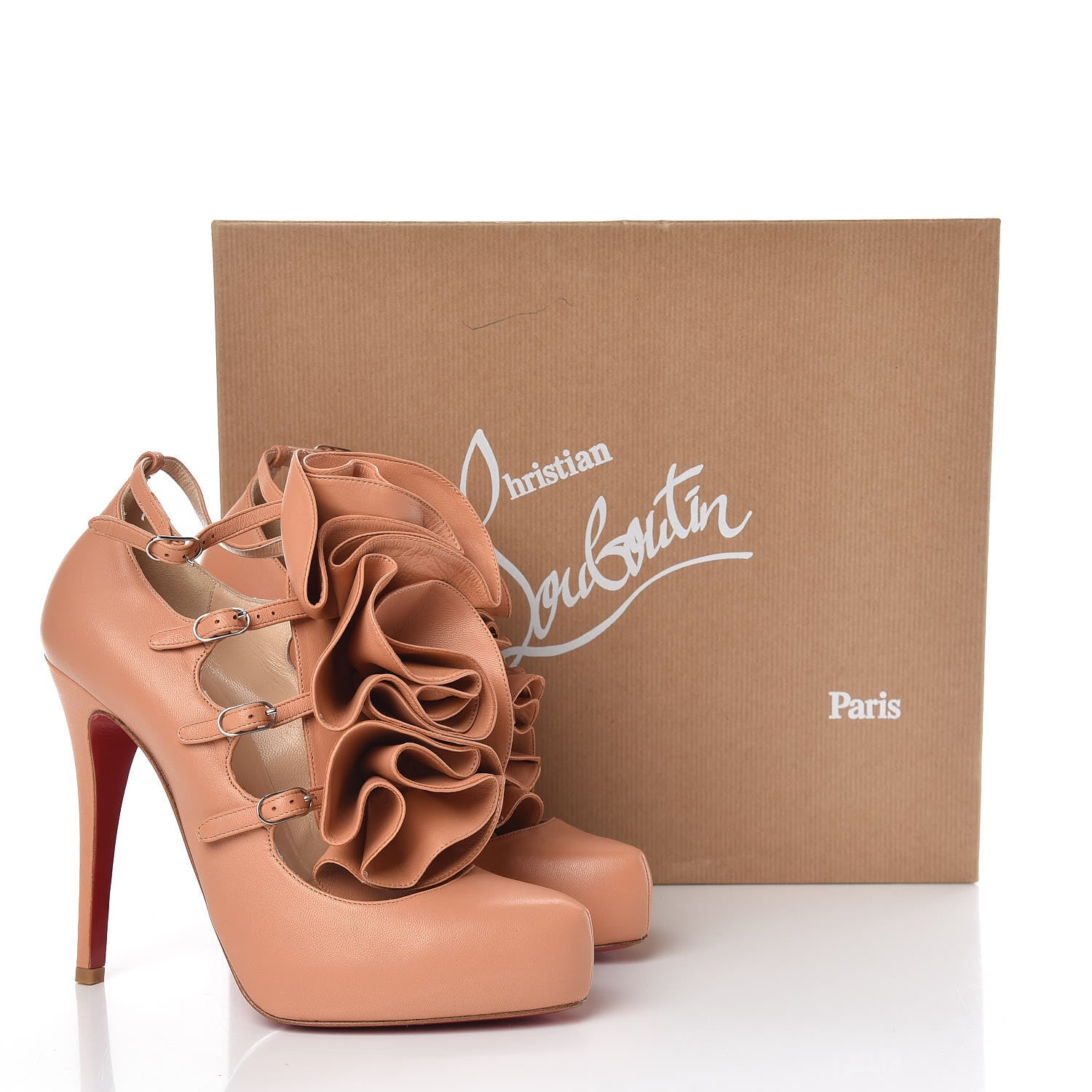Christian Louboutin Nappa Dillian 120 Pumps 38 Blush 10 of 10
