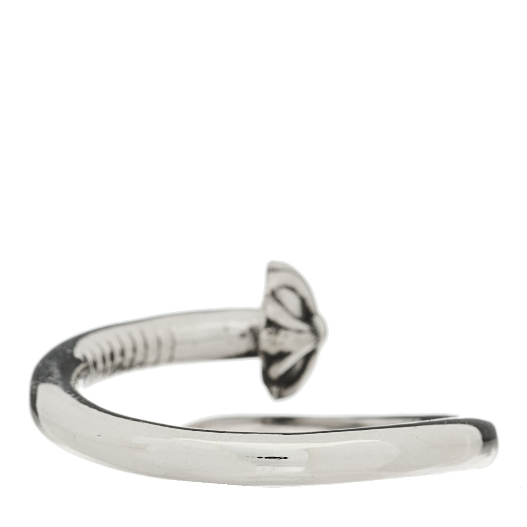 Sterling Silver Cross Ball Nail Ring 58 8.5