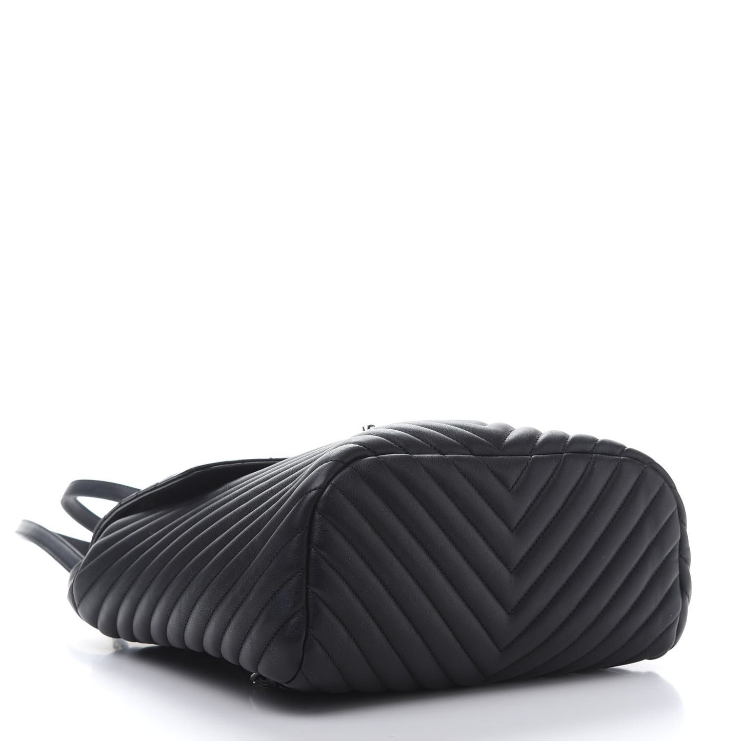 Calfskin Chevron Quilted Large Urban Spirit Backpack Black