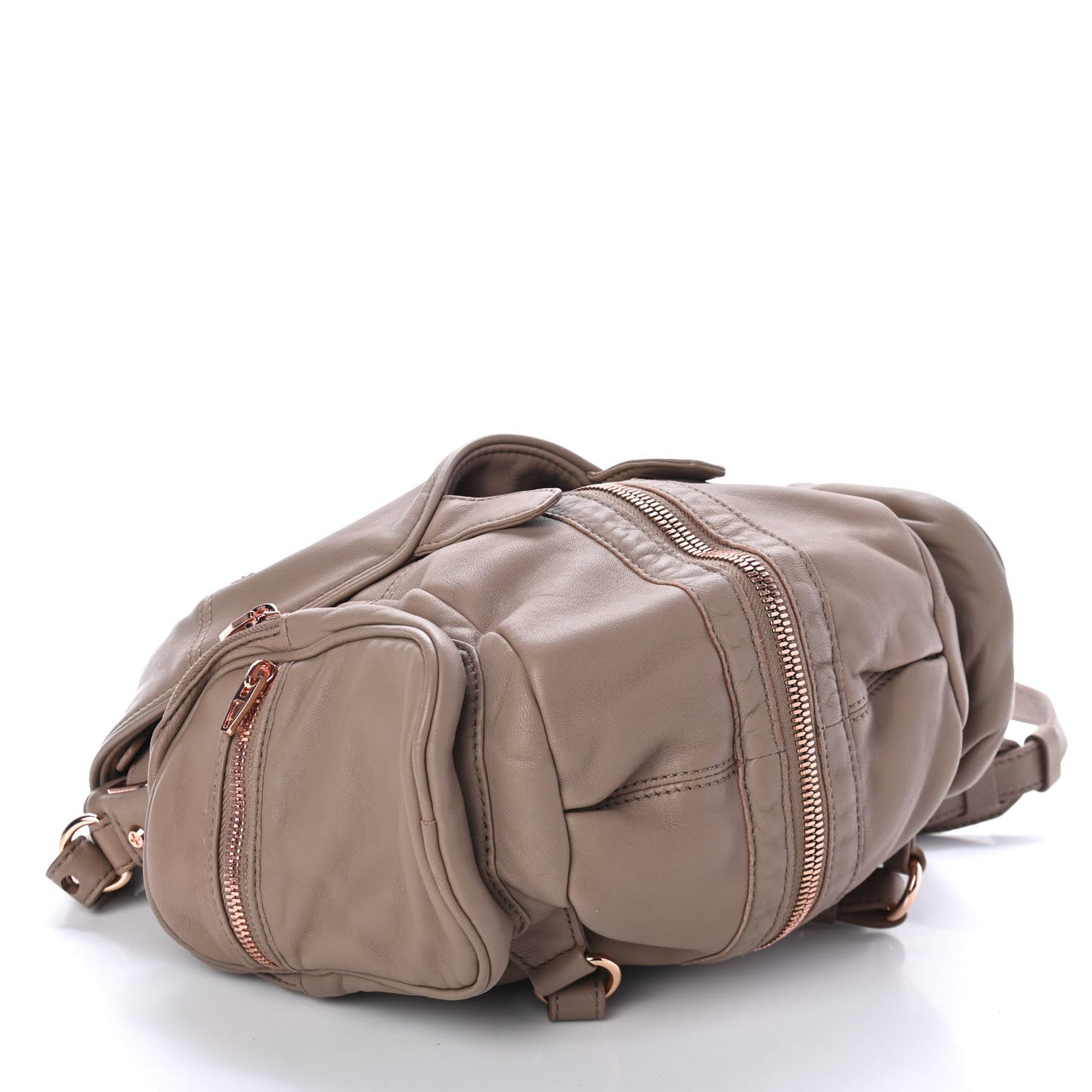 Lambskin Mini Marti Backpack Latte Rose Gold Hardware