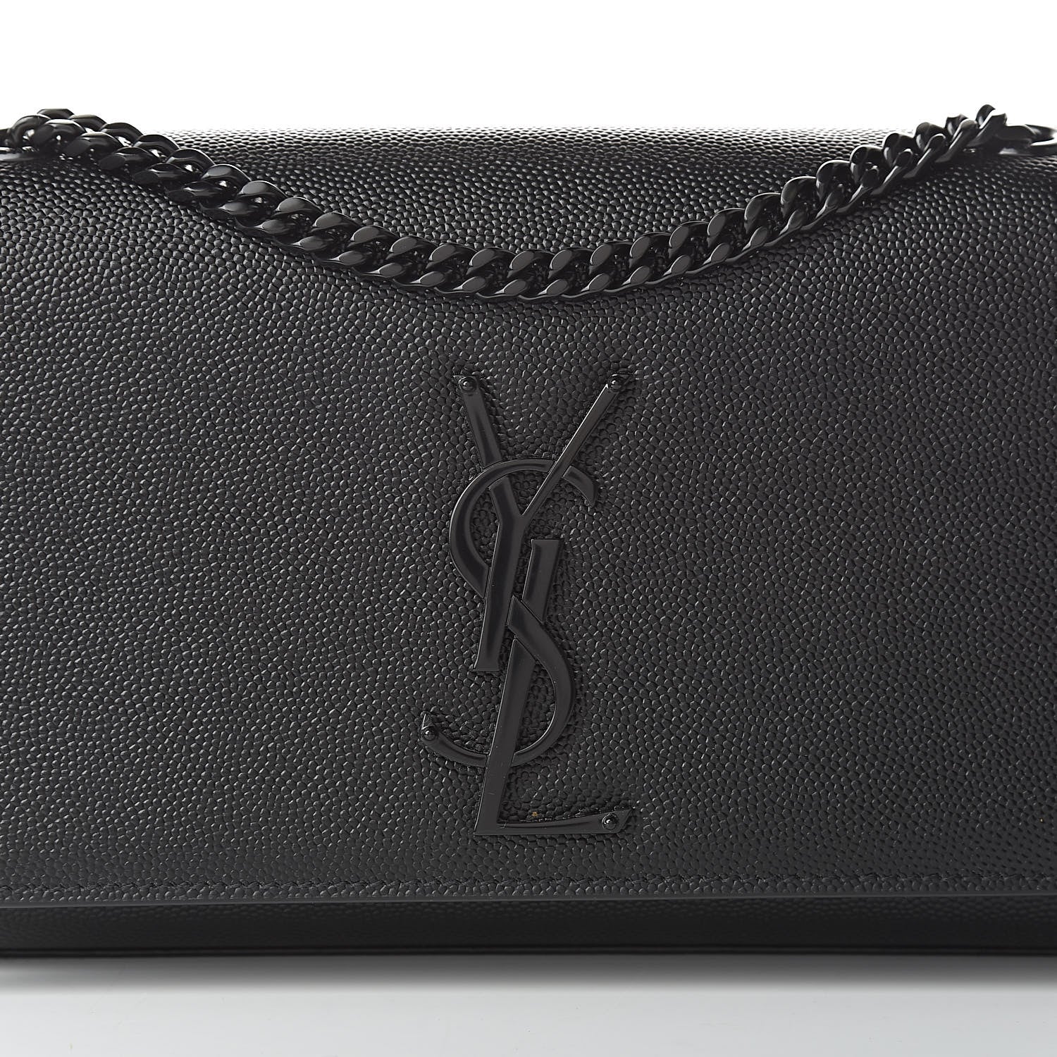 Saint Laurent Grain De Poudre Small Monogram Kate Satchel Black 10 of 10