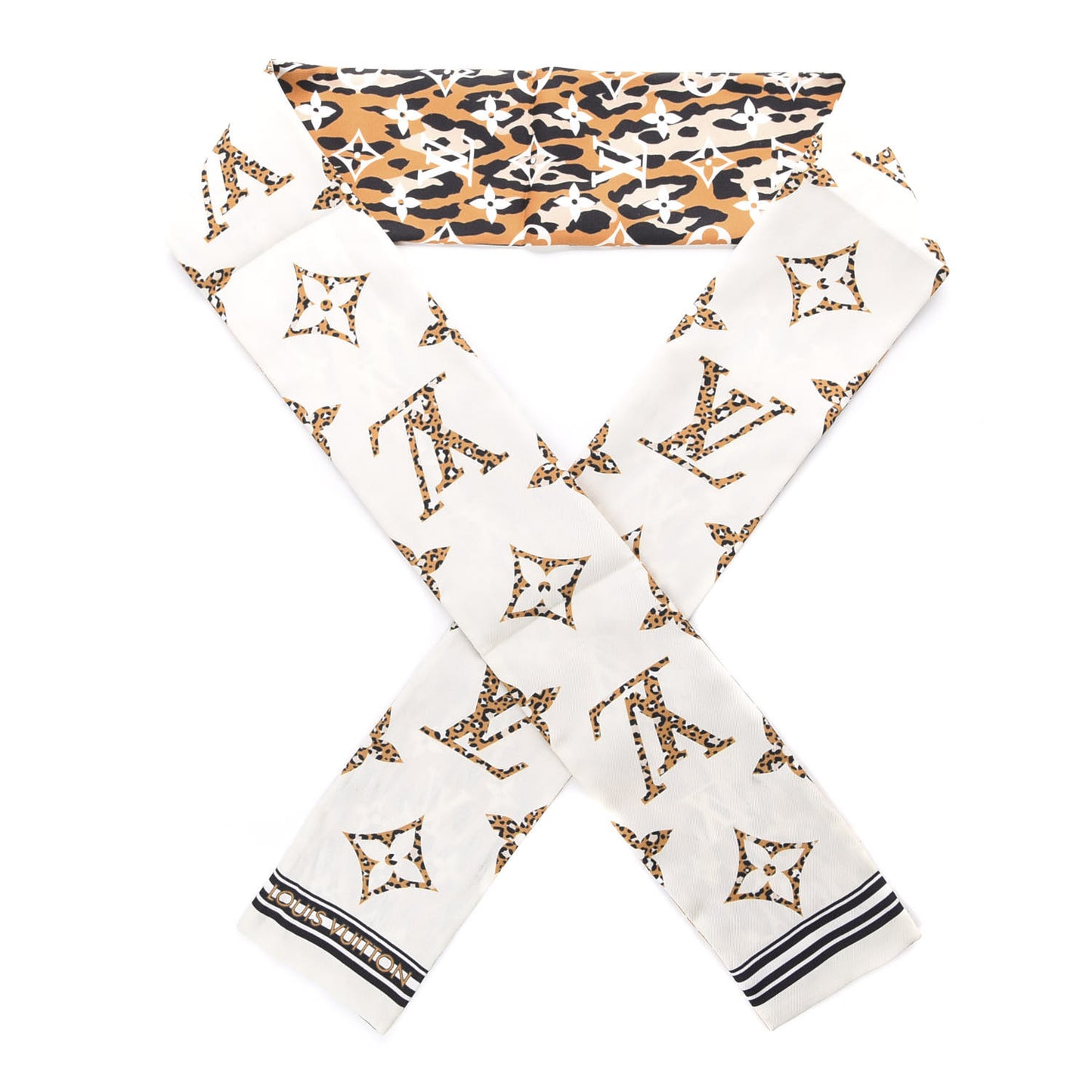 Silk Monogram Giant Jungle Bandeau Ivory