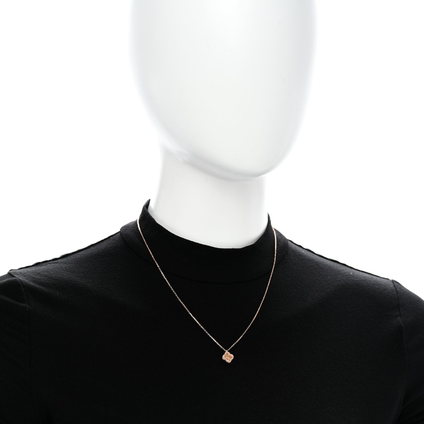 18K Rose Gold Sweet Alhambra Pendant Necklace