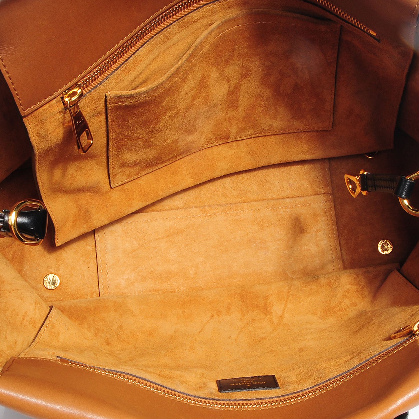 Monogram Cuir Orfevre Tote W PM Noisette