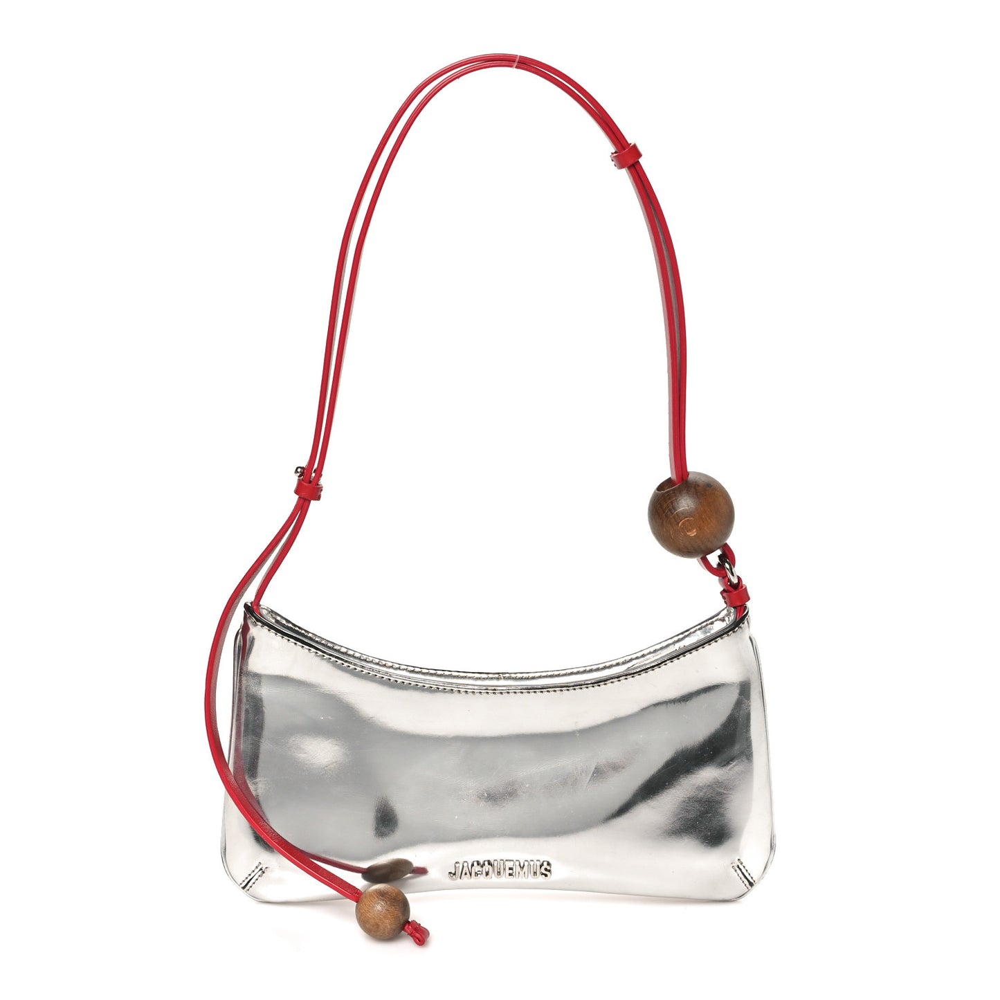 Metallic Calfskin Le Bisou Perle Silver