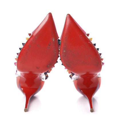Christian Louboutin Patent PVC Spike Me 100 Pumps 38 Pinky 5 of 10