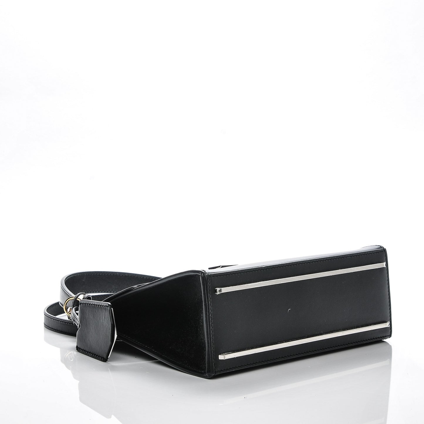 Smooth Calfskin Le Dix Cartable S Shoulder Bag Black