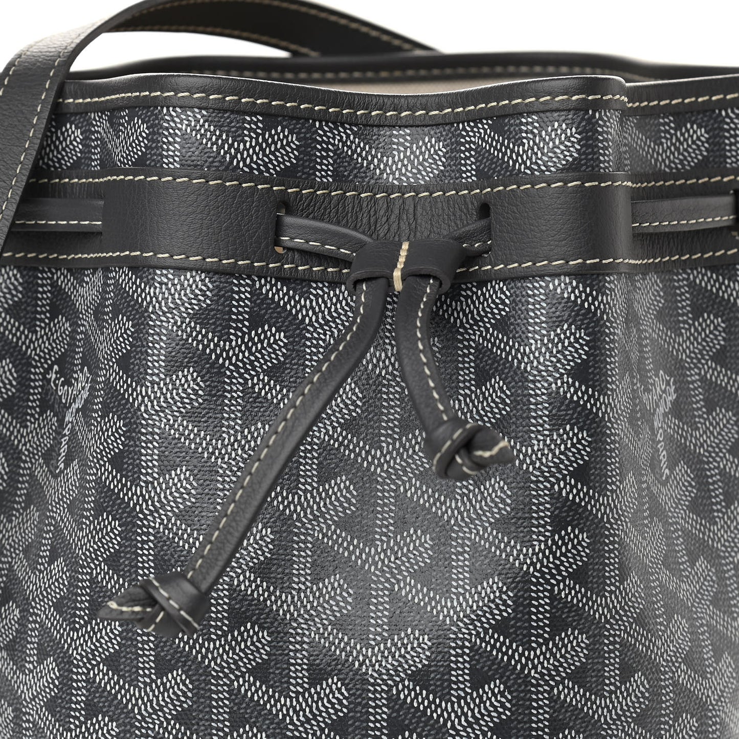 Goyardine Petit Flot Bucket Bag PM Grey