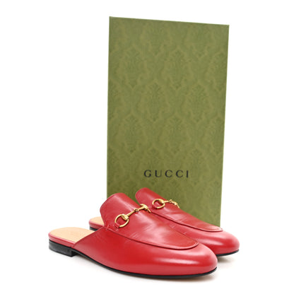 Gucci Malaga Kid Womens Princetown Slippers 40.5 Hibiscus Red 10 of 10