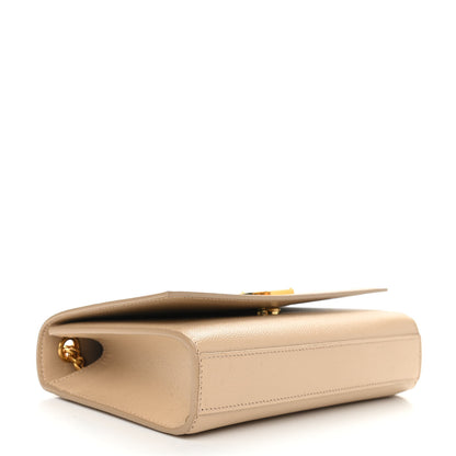 Saint Laurent Grain De Poudre Small Monogram Kate Satchel Dark Beige 4 of 9