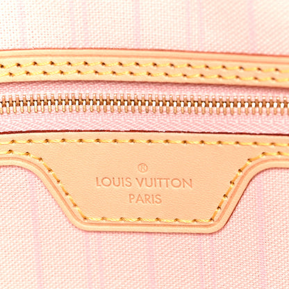 Louis Vuitton Damier Azur Neo Neverfull MM Rose Ballerine 8 of 11