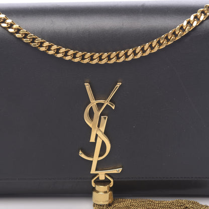 Saint Laurent Smooth Calfskin Medium Classic Monogram Kate Tassel Satchel Black 9 of 13
