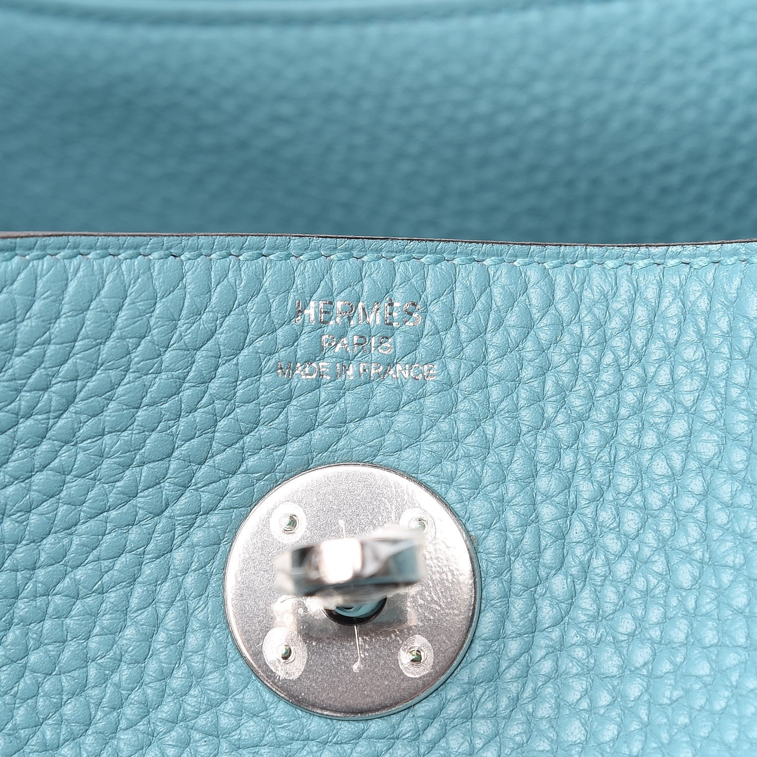 Hermes Taurillon Clemence Lindy 26 Bleu Saint Cyr 6 of 9