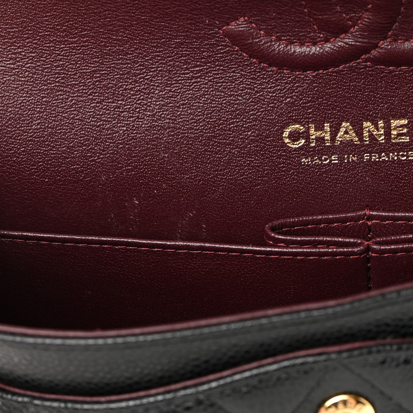 Caviar Quilted Small Double Flap Black