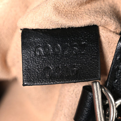 Gucci Calfskin Matelasse Monochrome GG Marmont Chain Belt Bag Black 7 of 10