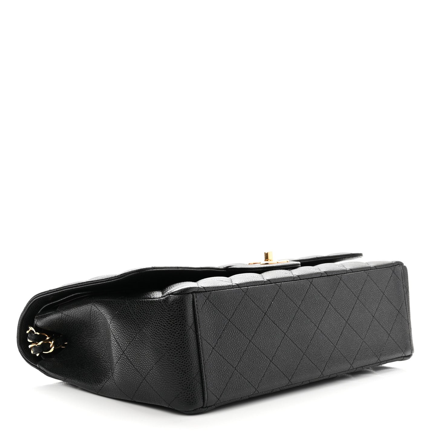 Caviar Quilted Maxi Double Flap Black