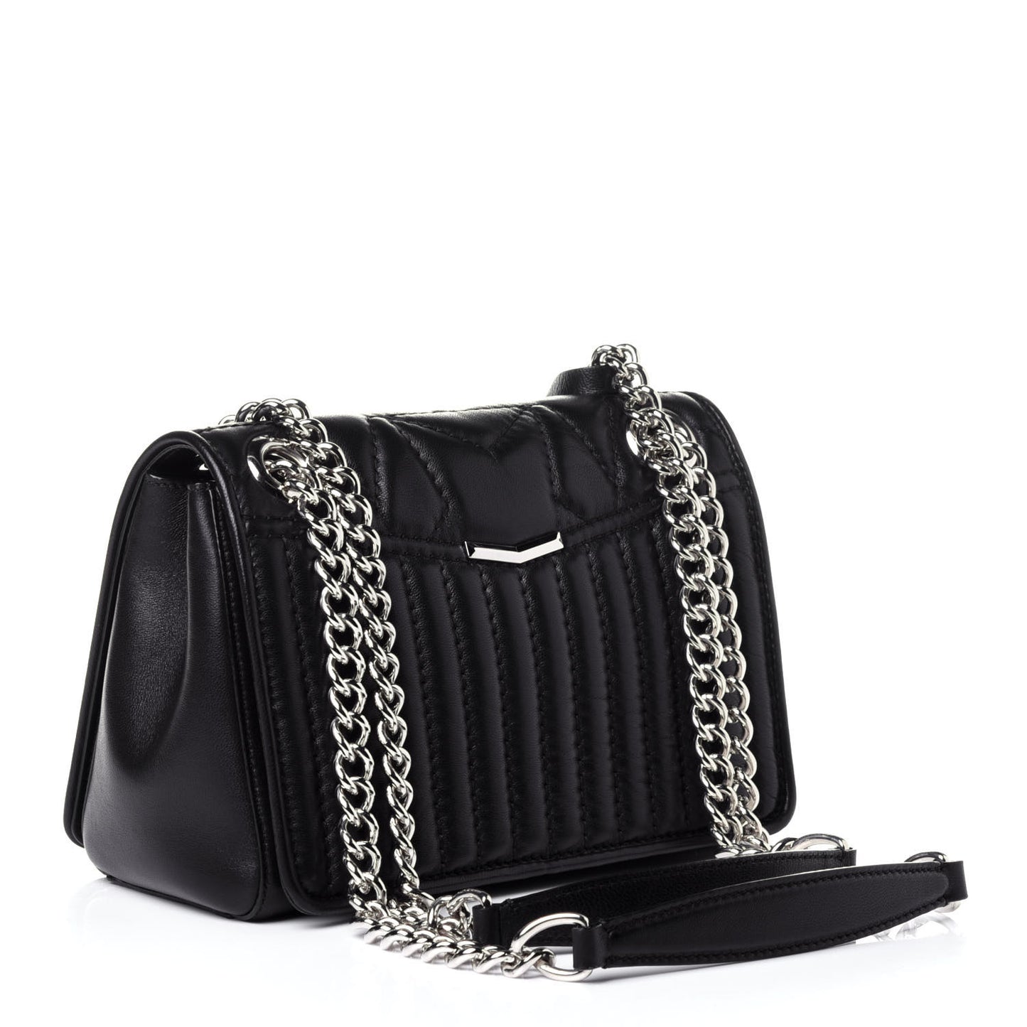 Lambskin Small Helia Shoulder Bag Black
