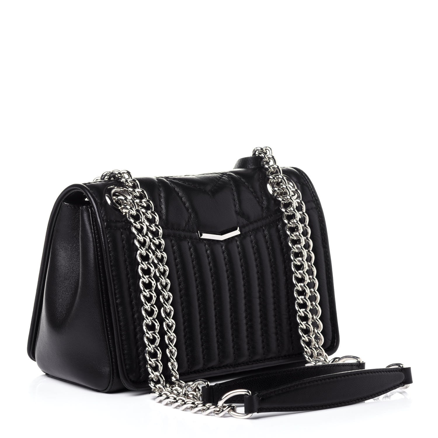 Jimmy Choo Lambskin Small Helia Shoulder Bag Black 3 of 10