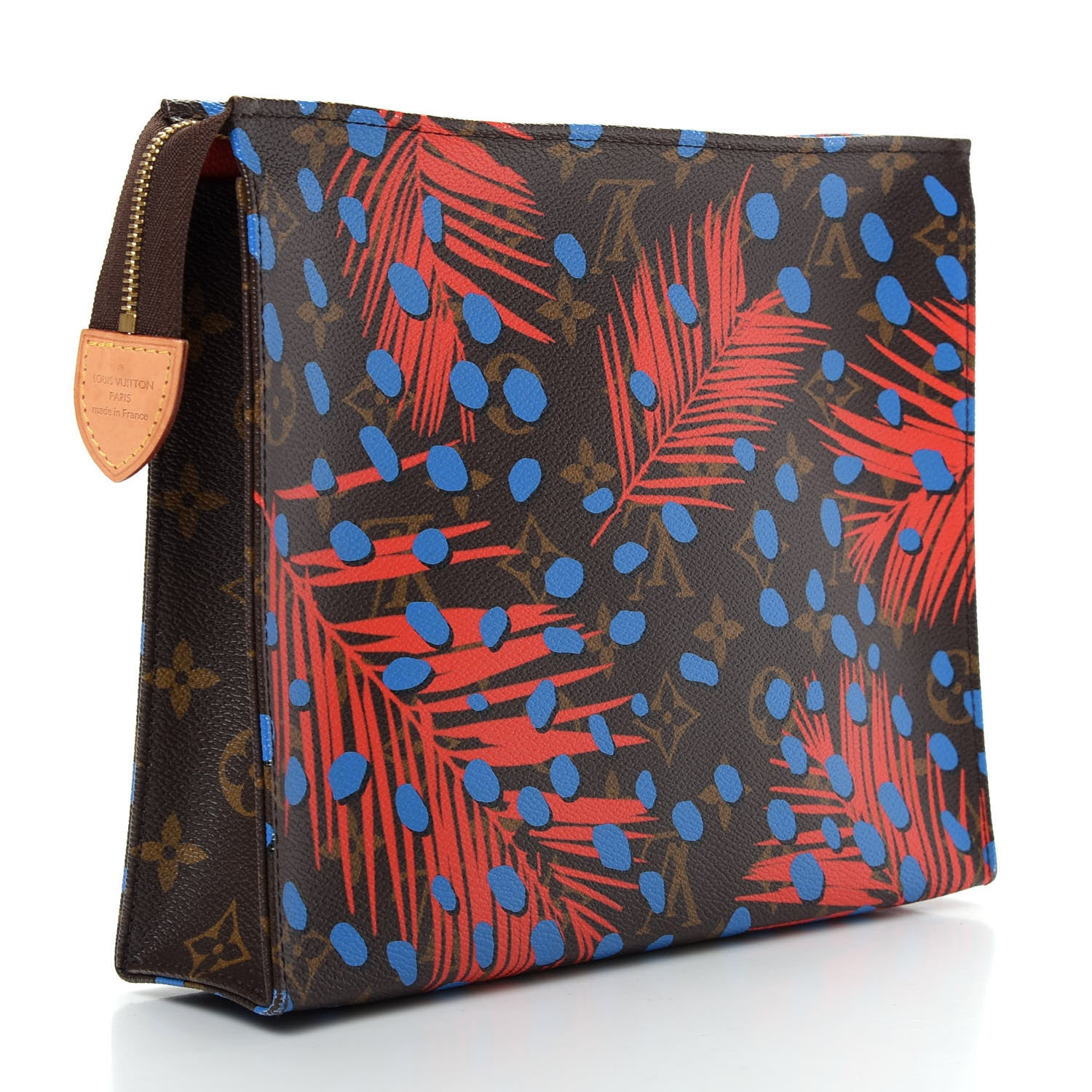 Louis Vuitton Monogram Jungle Dots Toiletry Pouch 26 Coquelicot Denim 3 of 7