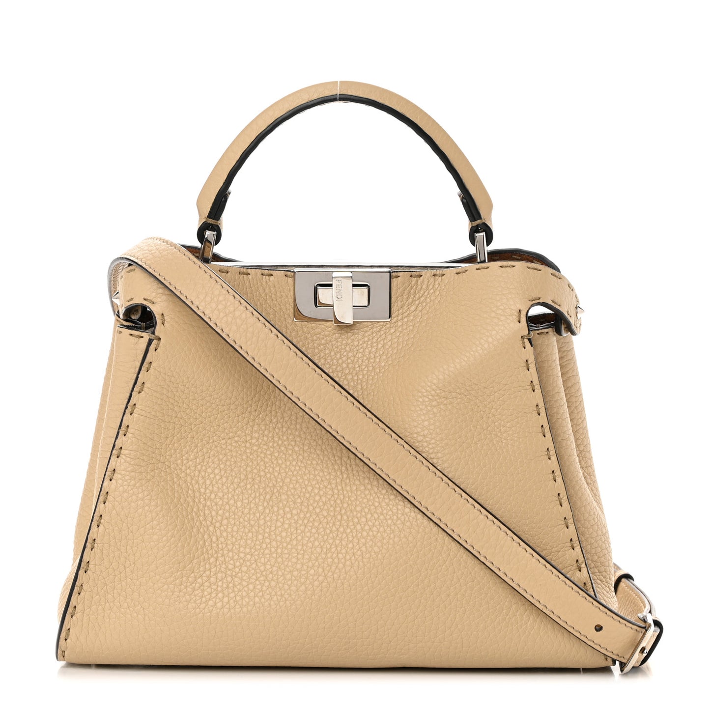 Cuoio Romano Selleria Medium Peekaboo Iconic Essentially Satchel Paglia Latte Mou