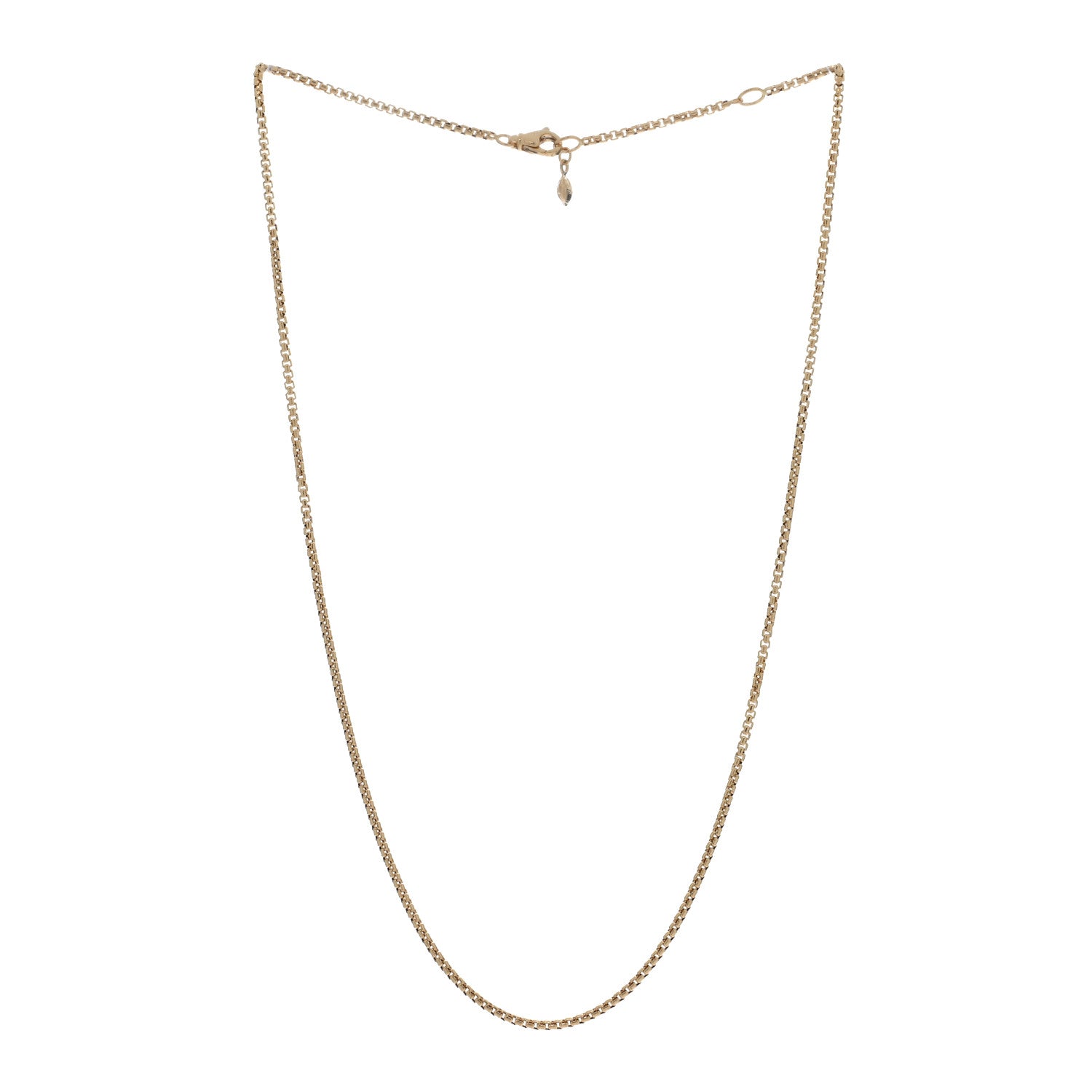 David Yurman 18K Yellow Gold 1.7mm Box Chain Necklace 3 of 4
