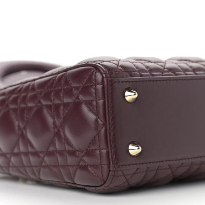 Christian Dior Lambskin Cannage Small Lucky Badges My Lady Dior Burgundy 9 of 10