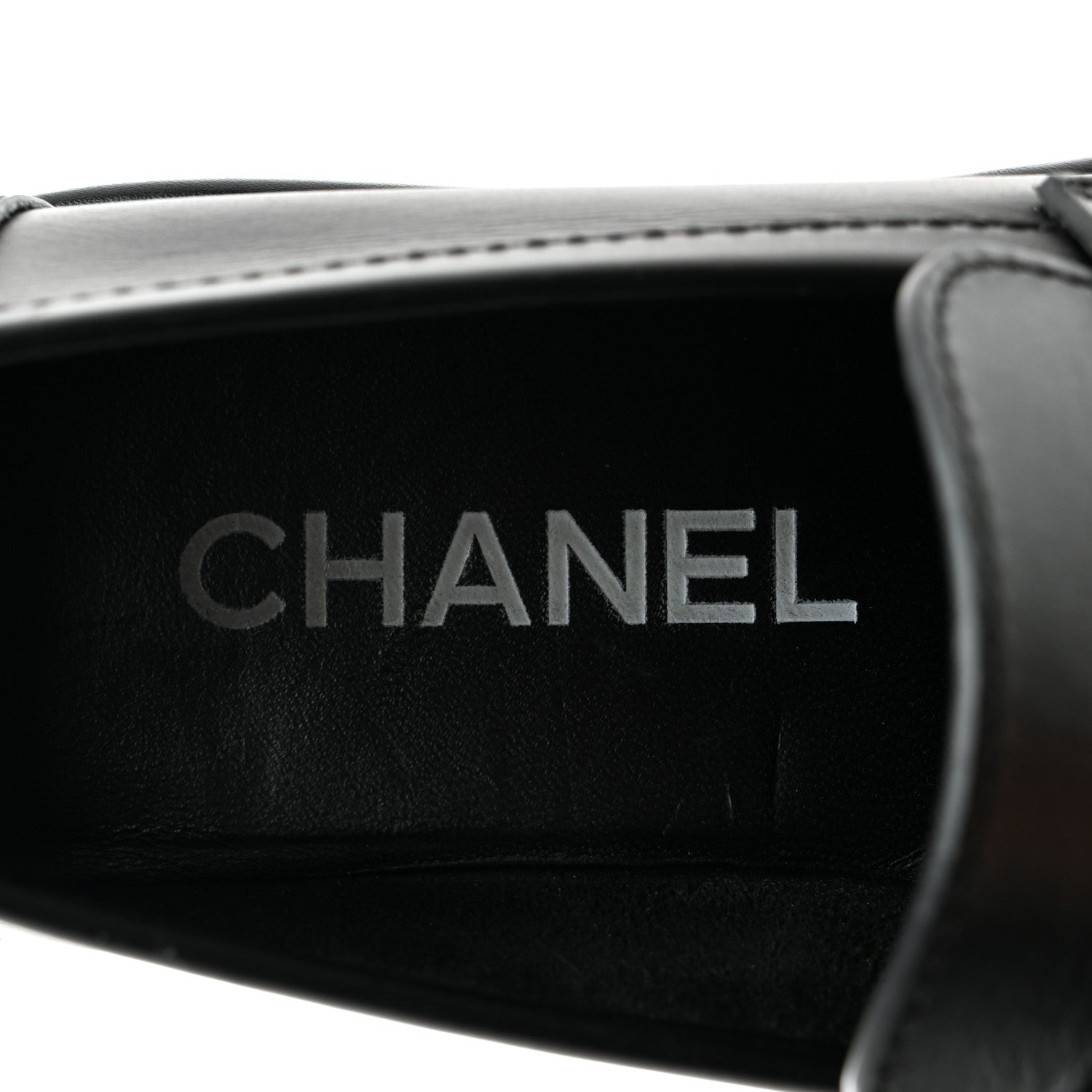 Chanel Calfskin CC Platform Loafers 36 Black 6 of 8