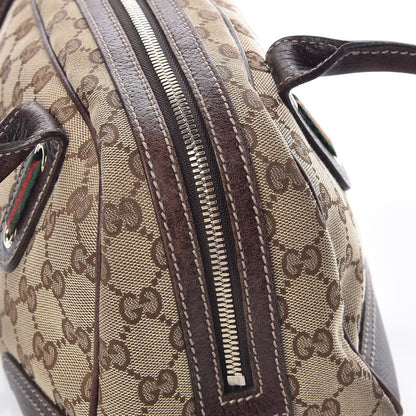 Gucci Monogram Small Princy Satchel Dark Brown 11 of 16