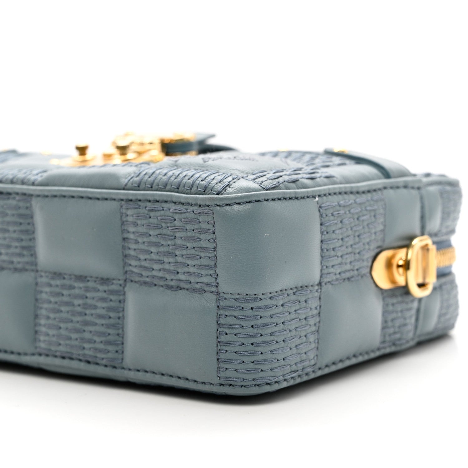 Louis Vuitton Lambskin Damier Quilt Troca PM Glacier 8 of 8