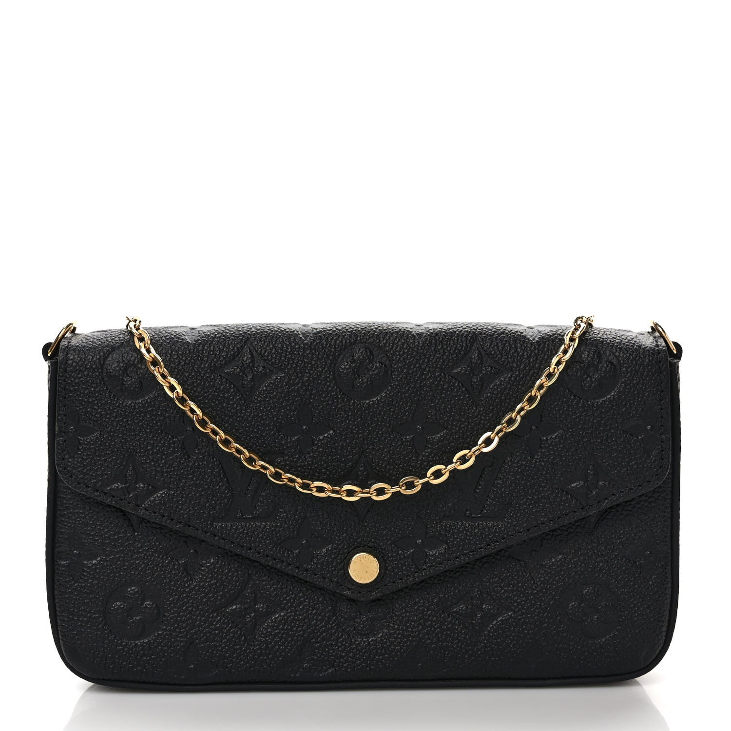Louis Vuitton Empreinte Pochette Felicie Chain Wallet Black 3 of 10